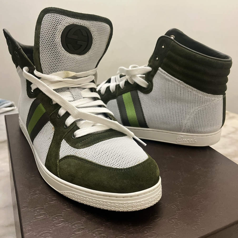 Mens Authentic Gucci high top sneakers